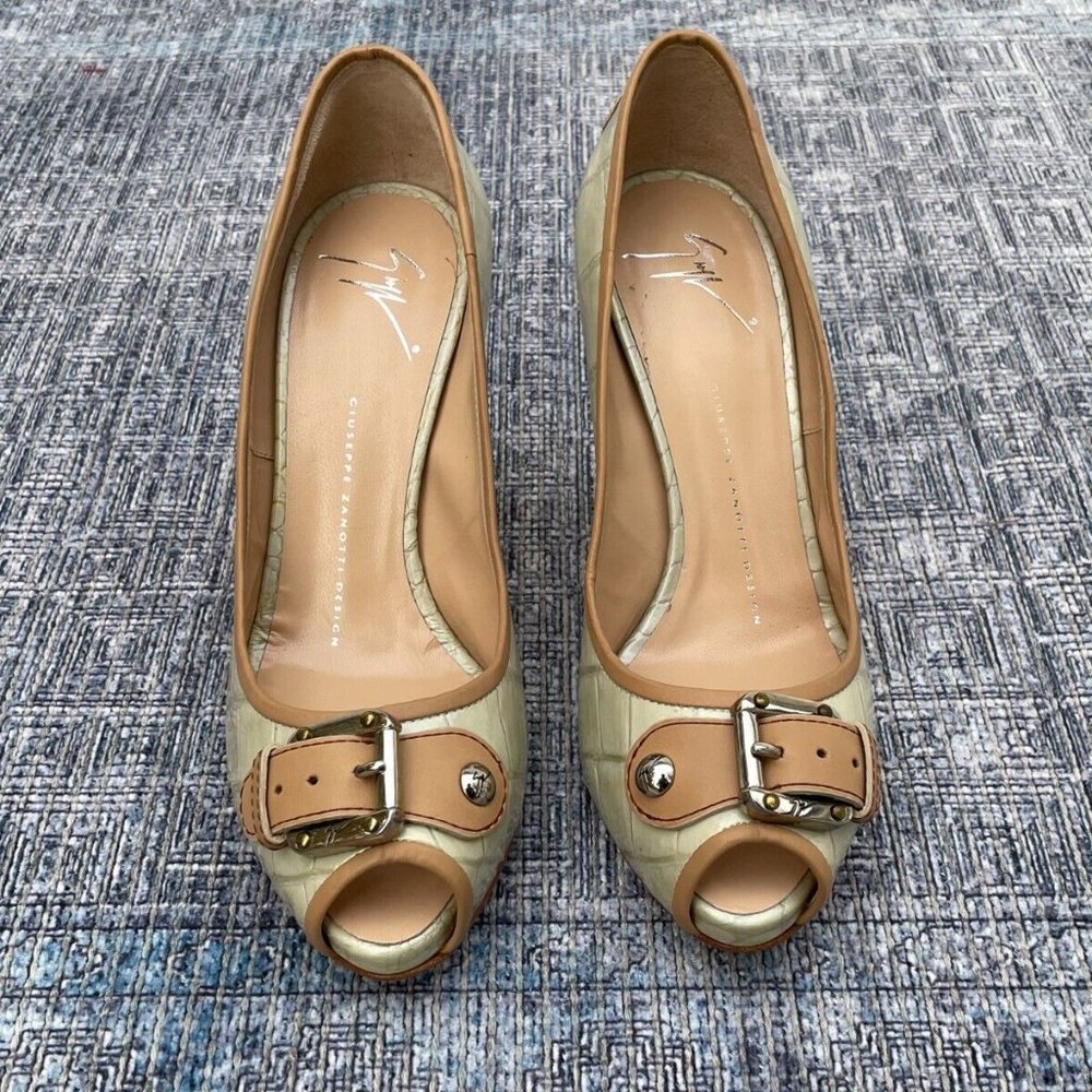 Giuseppe Zanotti Women Heel Pump Sandal Shoes Open Toe Made in Italy Size 38.5 8 - Picture 5 of 12